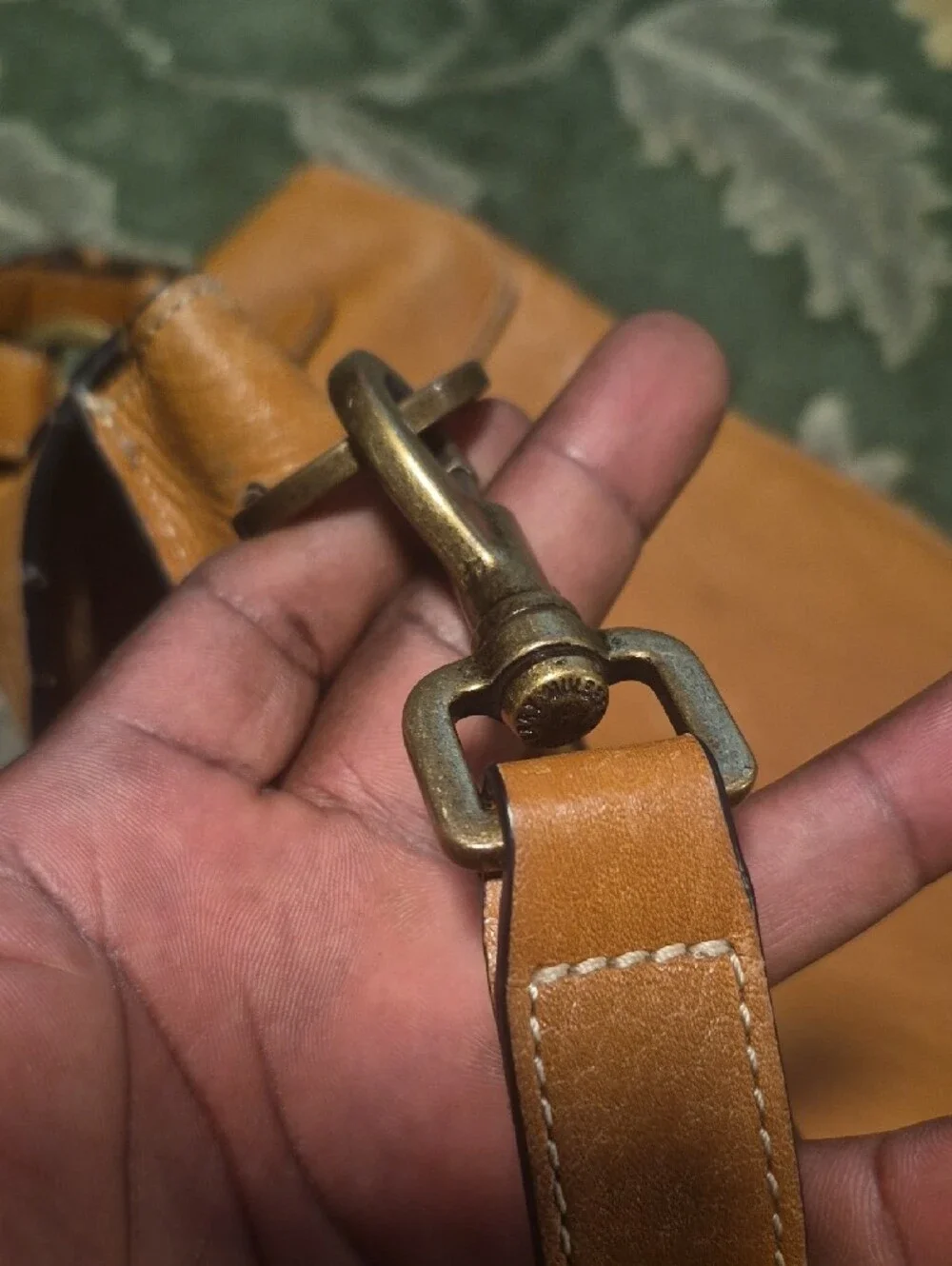 Leather Messenger Bag - Tan Shoulder Briefcase